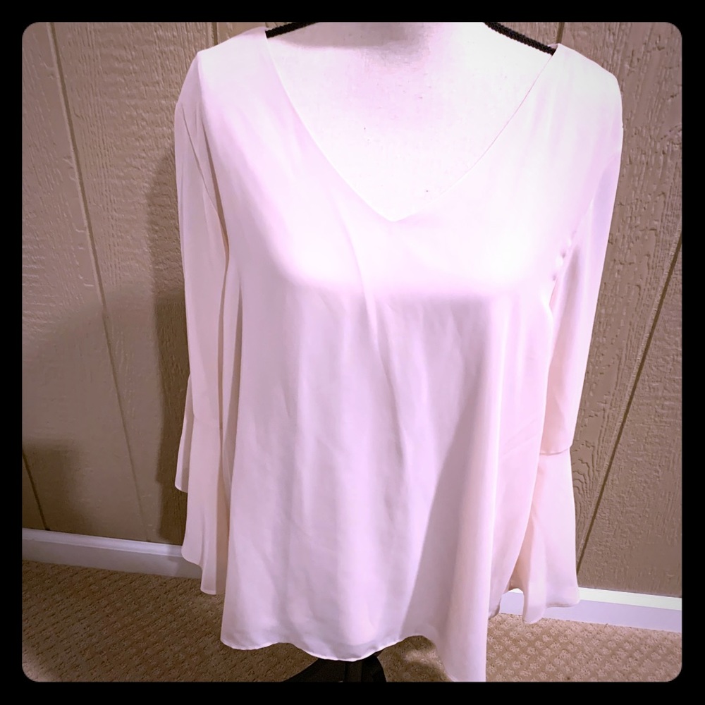 Long sleeve sheer blouse